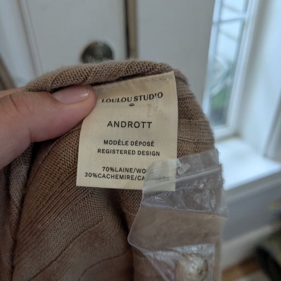 NWOT LOULOU STUDIO Andrott Wool Cashmere Dress Flaws - Picture 5 of 9